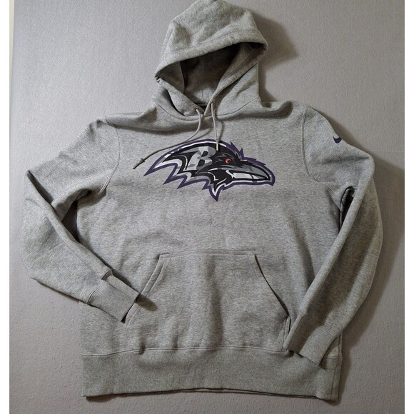 NFL Baltimore Ravens Hoodie Men’s Size XL Gray Nike Camo Raven Logo Football EUC - Picture 1 of 8